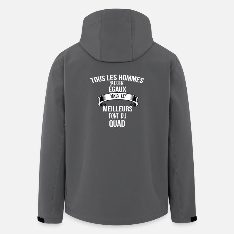 Quad cadeau humour - Veste softshell homme en polyester recyclé Stanley/Stella - charbon