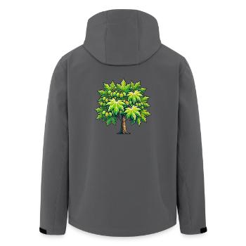 Ahornblatt Ahorn Baum Kanadisch Kanada Natur - Recycelte Männer Softshell-Jacke von Stanley/Stella - Anthrazit - Hinten - AI Model Male 185 light (185cm)