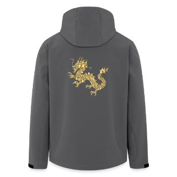 krone crown koenig king castle schloss tower burg2 - Recycelte Männer Softshell-Jacke von Stanley/Stella - Anthrazit - Hinten - AI Model Male 185 light (185cm)
