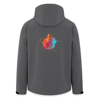 Farbklecks Einrad Einrad-fahren Geschenk Radsport - Recycelte Männer Softshell-Jacke von Stanley/Stella - Anthrazit - Hinten - AI Model Male 185 light (185cm)