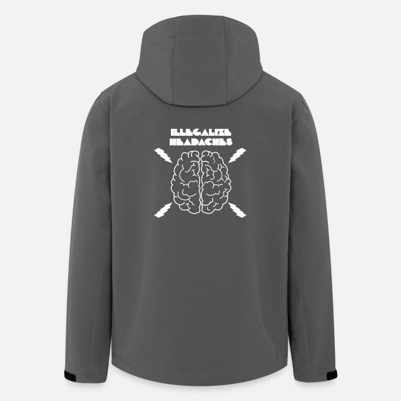 illegalize maux de tête - Veste softshell homme en polyester recyclé Stanley/Stella - charbon