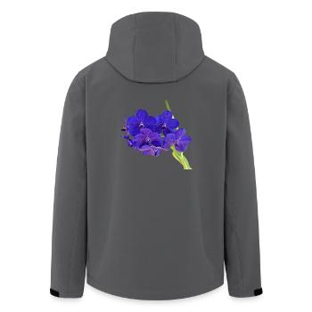 flowers lilies tulips orchids sunflower dahlia ger - Recycelte Männer Softshell-Jacke von Stanley/Stella - Anthrazit - Hinten - AI Model Male 185 light (185cm)