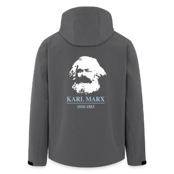 Karl Marx - Recycelte Männer Softshell-Jacke von Stanley/Stella - Anthrazit - Hinten - AI Model Male 185 light (185cm)