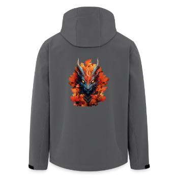 Herbst-Drache aus Laub - Recycelte Männer Softshell-Jacke von Stanley/Stella - Anthrazit - Hinten - AI Model Male 185 light (185cm)