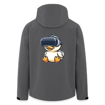 Ente Erpel VR Virtual Reality Gamer Zocker Süß - Recycelte Männer Softshell-Jacke von Stanley/Stella - Anthrazit - Hinten - AI Model Male 185 light (185cm)