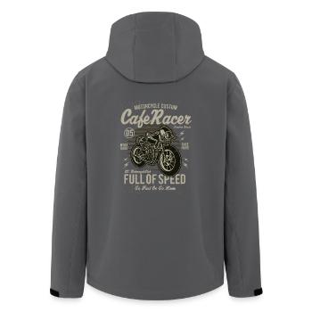 Cafe Racer - Recycelte Männer Softshell-Jacke von Stanley/Stella - Anthrazit - Hinten - AI Model Male 185 light (185cm)