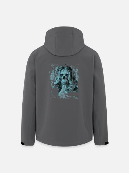 Skull Girl Tuerkis - Recycelte Männer Softshell-Jacke von Stanley/Stella - Anthrazit