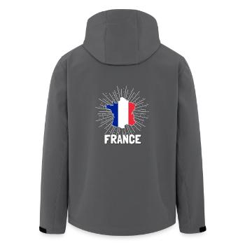 Frankreich - Recycelte Männer Softshell-Jacke von Stanley/Stella - Anthrazit - Hinten - AI Model Male 185 light (185cm)