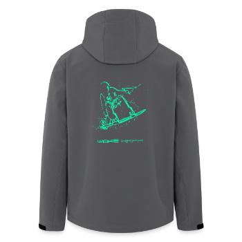 Wakeboarder - Recycelte Männer Softshell-Jacke von Stanley/Stella - Anthrazit - Hinten - AI Model Male 185 light (185cm)