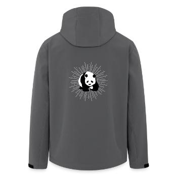 Panda - Recycelte Männer Softshell-Jacke von Stanley/Stella - Anthrazit - Hinten - AI Model Male 185 light (185cm)