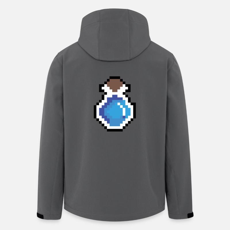 Trank blau Pixel Art - Recycelte Männer Softshell-Jacke von Stanley/Stella - Anthrazit