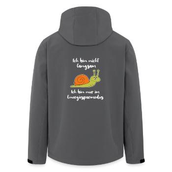 Ich bin nicht langsam Schnecke Energiesparmodus - Recycelte Männer Softshell-Jacke von Stanley/Stella - Anthrazit - Hinten - AI Model Male 185 light (185cm)