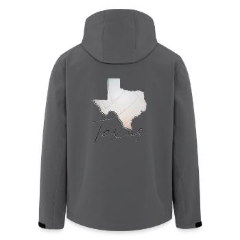 Echter Volleyball in der Texas State Landkarte TX - Recycelte Männer Softshell-Jacke von Stanley/Stella - Anthrazit - Hinten - AI Model Male 185 light (185cm)