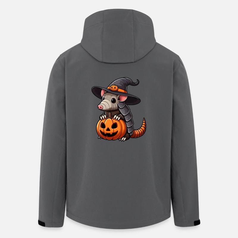 Cute Halloween Armadillo Witch Pumpkin - Men’s Recycled Softshell Jacket by Stanley/Stella - anthracite