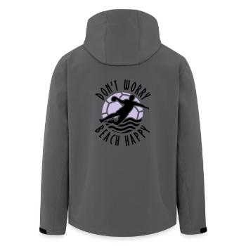 Don#t Worry Beach Happy Beachhandball - Recycelte Männer Softshell-Jacke von Stanley/Stella - Anthrazit - Hinten - AI Model Male 185 light (185cm)