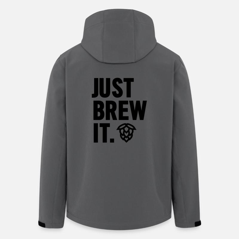 Just Brew It - Recycelte Männer Softshell-Jacke von Stanley/Stella - Anthrazit