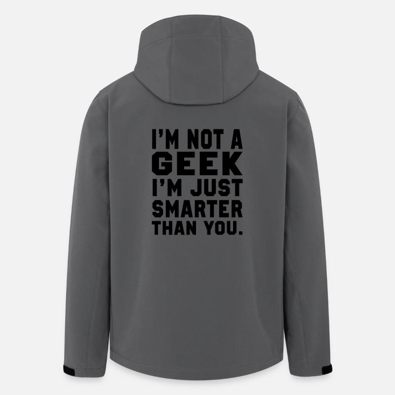 Ich bin kein Geek - Recycelte Männer Softshell-Jacke von Stanley/Stella - Anthrazit