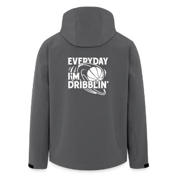 Basketball! BBall! Streetball! NBA! Court - Recycelte Männer Softshell-Jacke von Stanley/Stella - Anthrazit - Hinten - AI Model Male 185 light (185cm)