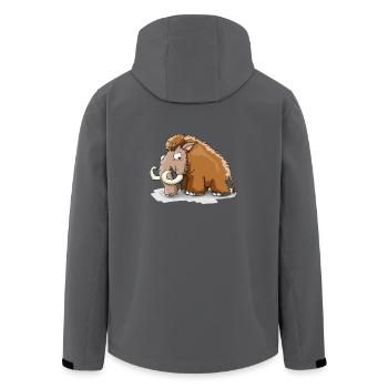 Grumpy Mammut! Geschenk Idee - Recycelte Männer Softshell-Jacke von Stanley/Stella - Anthrazit - Hinten - AI Model Male 185 light (185cm)