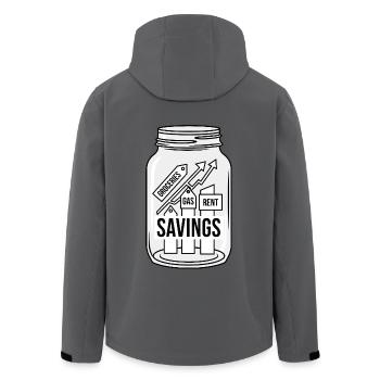 Die Wirtschaft ist eine Falle - Recycelte Männer Softshell-Jacke von Stanley/Stella - Anthrazit - Hinten - AI Model Male 185 light (185cm)