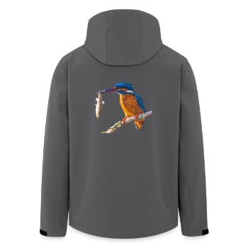 kingfisher eisvogel - Recycelte Männer Softshell-Jacke von Stanley/Stella - Anthrazit - Hinten - AI Model Male 185 light (185cm)