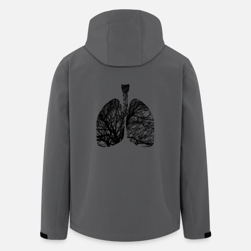 Natur Lunge Baum - Recycelte Männer Softshell-Jacke von Stanley/Stella - Anthrazit