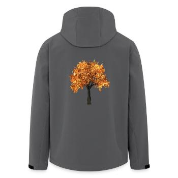 tree baum blaetter herbst niederlassungen isoliert - Recycelte Männer Softshell-Jacke von Stanley/Stella - Anthrazit - Hinten - AI Model Male 185 light (185cm)