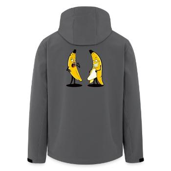 Funny bananas - Men’s Recycled Softshell Jacket by Stanley/Stella - anthracite - Back - AI Model Male 185 light (185cm)