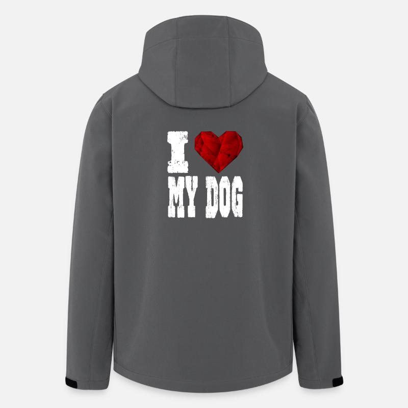 i love my dog - Men’s Recycled Softshell Jacket by Stanley/Stella - anthracite