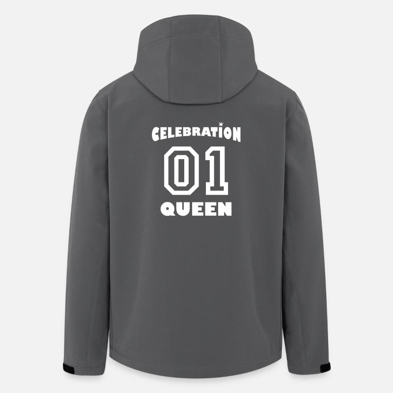 Celebration Queen with crown - Men’s Recycled Softshell Jacket by Stanley/Stella - anthracite