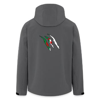 Gift Claw Wild Land Home Algeria - Men’s Recycled Softshell Jacket by Stanley/Stella - anthracite - Back - AI Model Male 185 light (185cm)