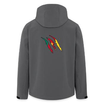 Cadeau griffe Cameroun Wildland native - Veste softshell homme en polyester recyclé Stanley/Stella - charbon - Dos - AI Model Male 185 light (185cm)