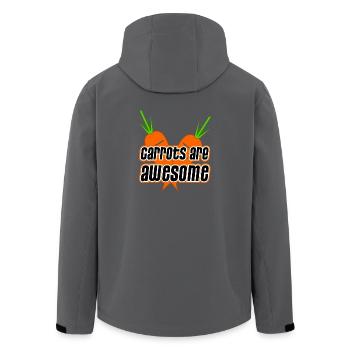 Carrots are awesome - Karotten Möhren vegetarisch - Recycelte Männer Softshell-Jacke von Stanley/Stella - Anthrazit - Hinten - AI Model Male 185 light (185cm)