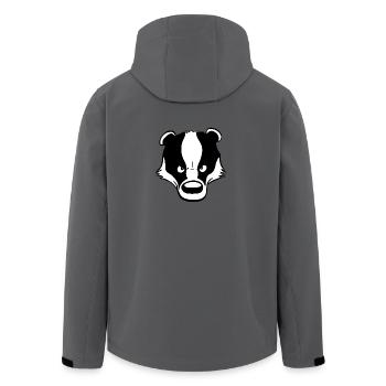 Blaireau en colère - Veste softshell homme en polyester recyclé Stanley/Stella - charbon - Dos - AI Model Male 185 light (185cm)