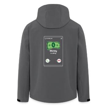 Money is calling - Eingehender Anruf - Geld Hustle - Recycelte Männer Softshell-Jacke von Stanley/Stella - Anthrazit - Hinten - AI Model Male 185 light (185cm)
