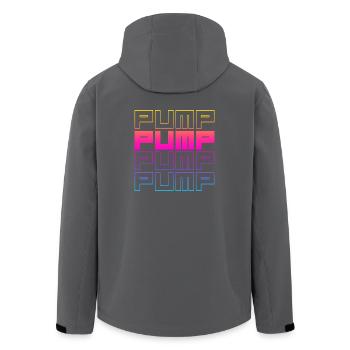 PUMPE x4 - Recycelte Männer Softshell-Jacke von Stanley/Stella - Anthrazit - Hinten - AI Model Male 185 light (185cm)