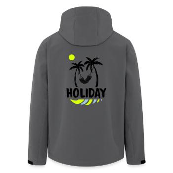 palms relax holiday - Recycelte Männer Softshell-Jacke von Stanley/Stella - Anthrazit - Hinten - AI Model Male 185 light (185cm)