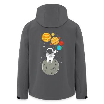 Weltall Raumfahrt Outer Space Universum Planeten - Recycelte Männer Softshell-Jacke von Stanley/Stella - Anthrazit - Hinten - AI Model Male 185 light (185cm)
