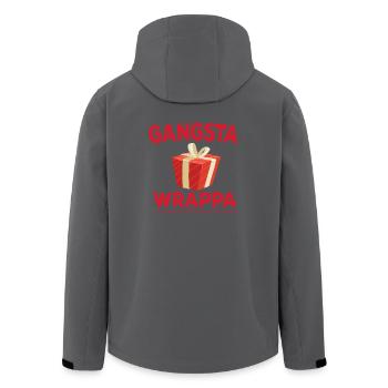Lustig witzig Geschenk Weihnachten Gangsta Wrappa - Recycelte Männer Softshell-Jacke von Stanley/Stella - Anthrazit - Hinten - AI Model Male 185 light (185cm)