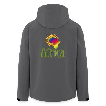 Afrika Kontinent Wildnis Safari Roots Reggae Music - Recycelte Männer Softshell-Jacke von Stanley/Stella - Anthrazit - Hinten - AI Model Male 185 light (185cm)