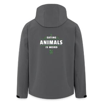 Vegan Veganer Geschenk Sprüche Spruch - Recycelte Männer Softshell-Jacke von Stanley/Stella - Anthrazit - Hinten - AI Model Male 185 light (185cm)