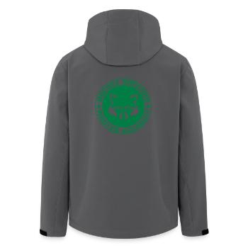 Rocket-Waschbär voll Logo - Recycelte Männer Softshell-Jacke von Stanley/Stella - Anthrazit - Hinten - AI Model Male 185 light (185cm)