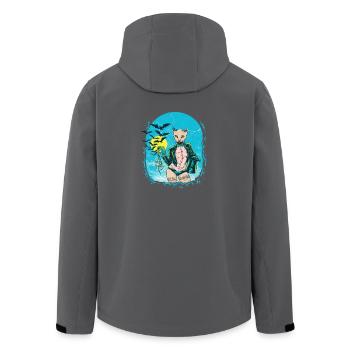 Cool Lady Cat - Recycelte Männer Softshell-Jacke von Stanley/Stella - Anthrazit - Hinten - AI Model Male 185 light (185cm)