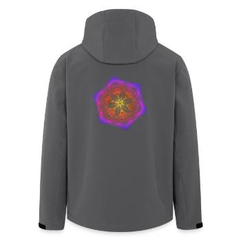 Mandala - Recycelte Männer Softshell-Jacke von Stanley/Stella - Anthrazit - Hinten - AI Model Male 185 light (185cm)