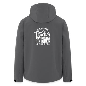 Tauchen - Taucher - Taucher Geburtstagsshirt - Recycelte Männer Softshell-Jacke von Stanley/Stella - Anthrazit - Hinten - AI Model Male 185 light (185cm)