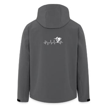 Motorrad Rennbike Heartbeat Geschenk - Recycelte Männer Softshell-Jacke von Stanley/Stella - Anthrazit - Hinten - AI Model Male 185 light (185cm)