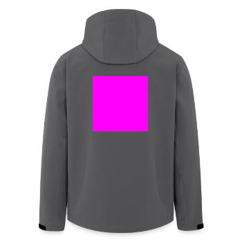 Quadrat pink - Recycelte Männer Softshell-Jacke von Stanley/Stella - Anthrazit - Hinten - AI Model Male 185 light (185cm)