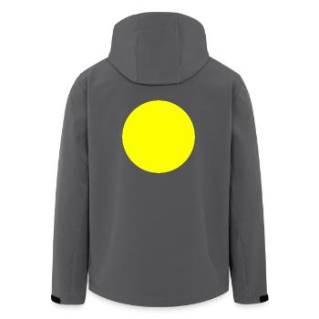 Kreis gelb - Recycelte Männer Softshell-Jacke von Stanley/Stella - Anthrazit - Hinten - AI Model Male 185 light (185cm)