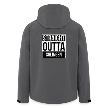 Straight Outta Solingen - Recycelte Männer Softshell-Jacke von Stanley/Stella - Anthrazit - Hinten - AI Model Male 185 light (185cm)