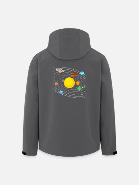Sonnensystem - Recycelte Männer Softshell-Jacke von Stanley/Stella - Anthrazit